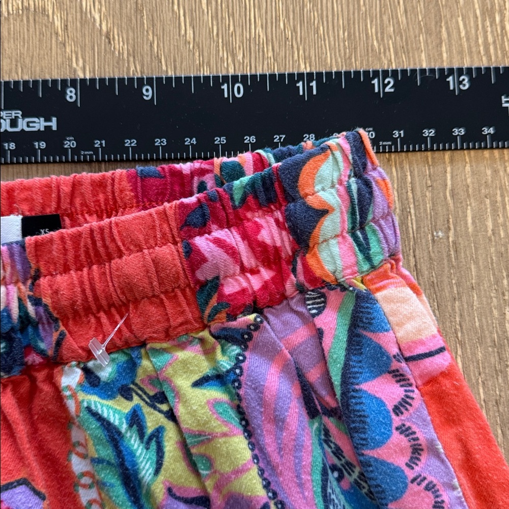 Anthropologie Vibrant Orange & Pink Paisley Satin Pajama Set - Picture 7 of 8